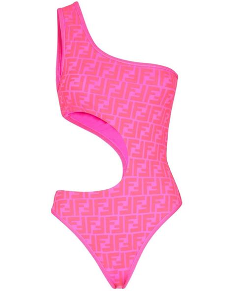 fendi bathing suit pink|fendi lycra swimsuit.